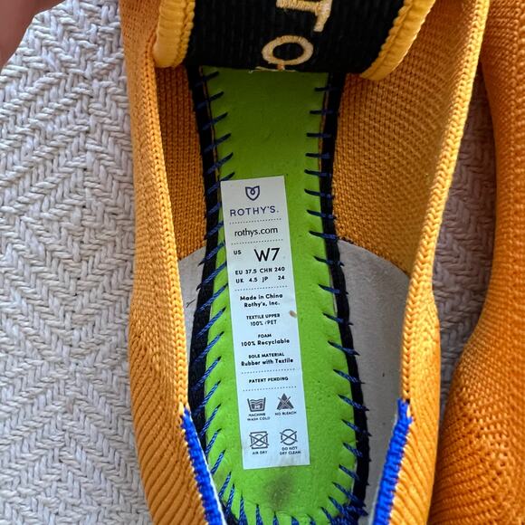 New Rothy’s Mustard Yellow Pointed Toe Flats Size 7 - Picture 5 of 5